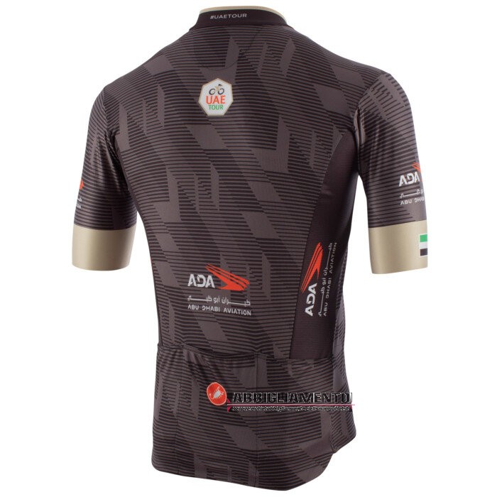 Abbigliamento UAE Tour 2020 Manica Corta e Pantaloncino Con Bretelle Marrone - Clicca l'immagine per chiudere